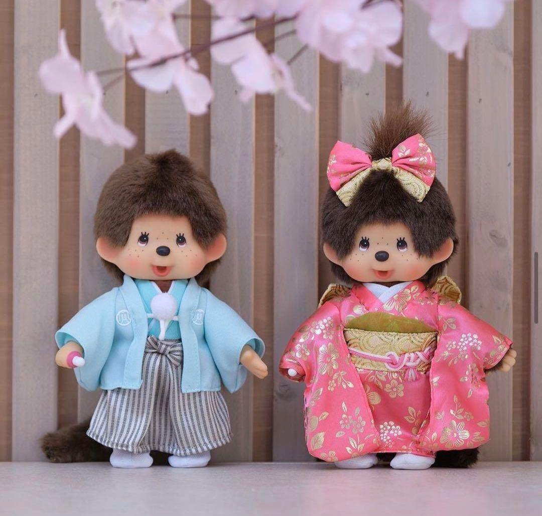 Monchhichi|Kimono Hakama Boy Plush Dolls/Plush Toy|H20 x W15 x D6cm approx.