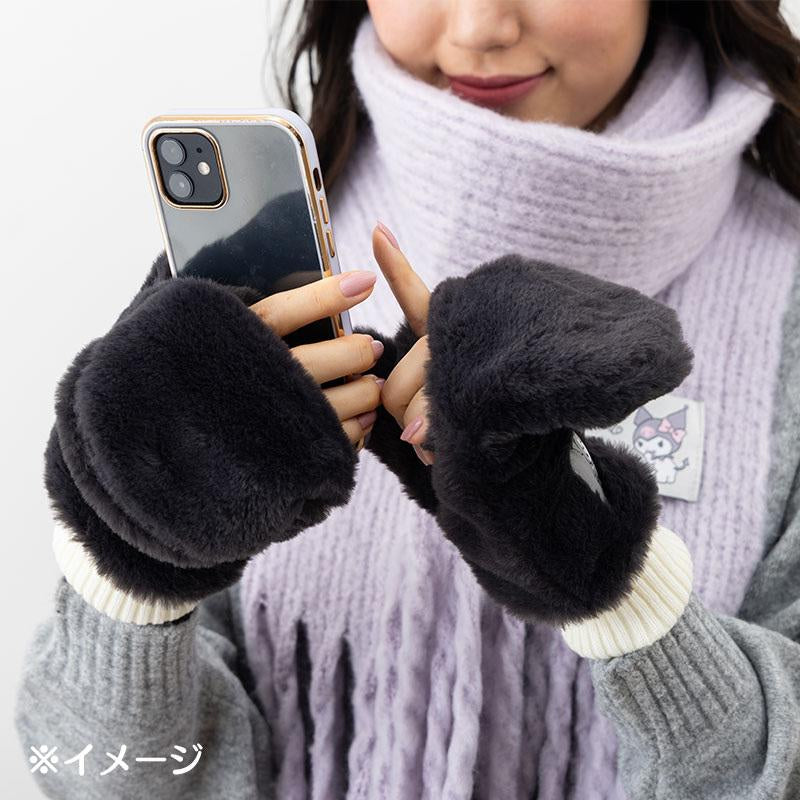Sanrio|2 Way Faux Fur Muffler Gloves