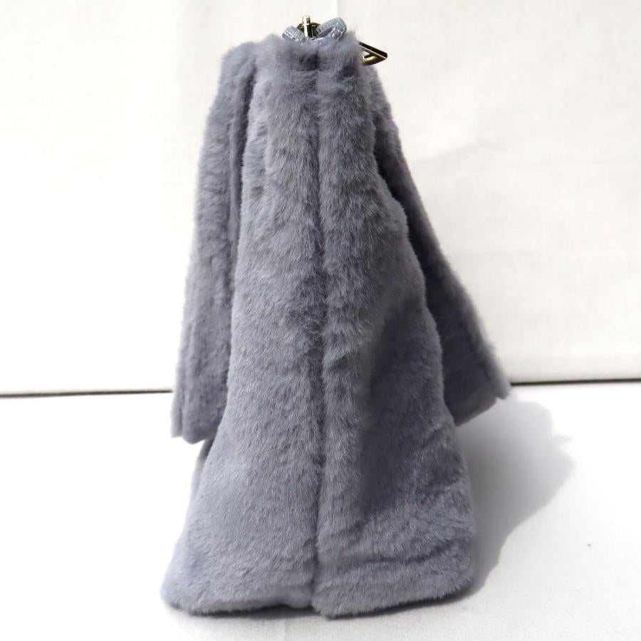 Sanrio|Fluffy Embroidered Tote Bag|H20×W30×D10cm approx.