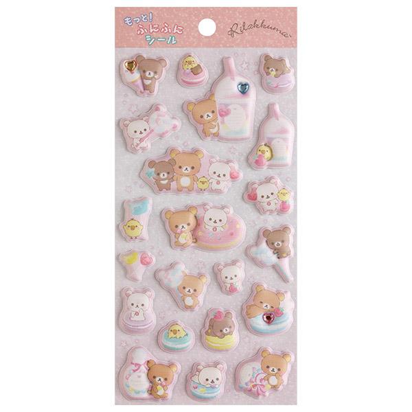 Rilakkuma|Marshmallow 3D Sticker Sheet|200×95mm approx.