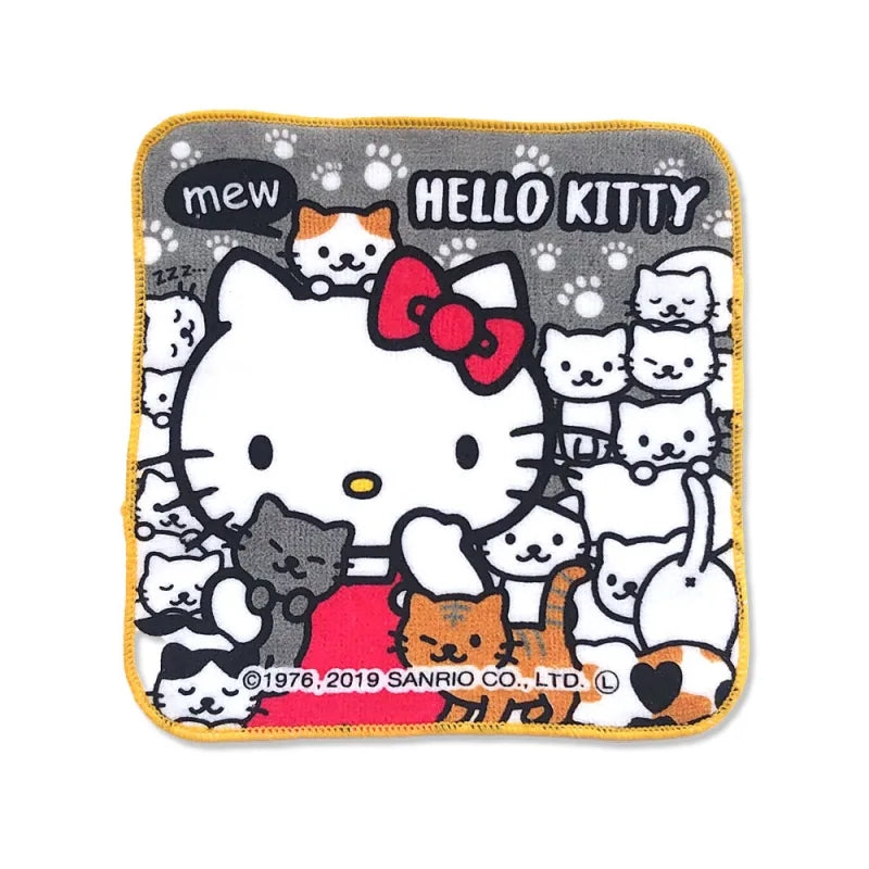 Hello kitty凯蒂猫|可爱限定小方巾3条组|约16*16cm