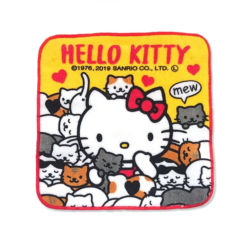 Hello kitty凯蒂猫|可爱限定小方巾3条组|约16*16cm