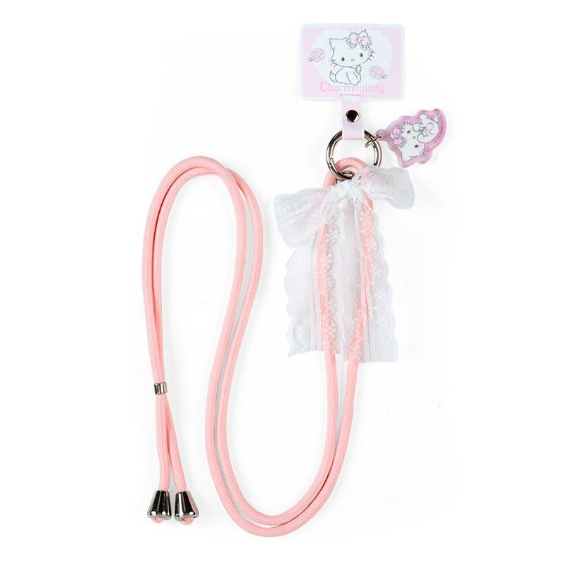 Hello kitty凯蒂猫|蕾丝蝴蝶结Charmmy Kitty挂脖手机绳|約140cm