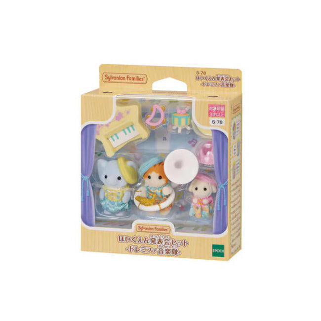 SylvanianFamilies|Kindergarten Concert-Maple Cat/Flora Rabbit/Elephant 5817