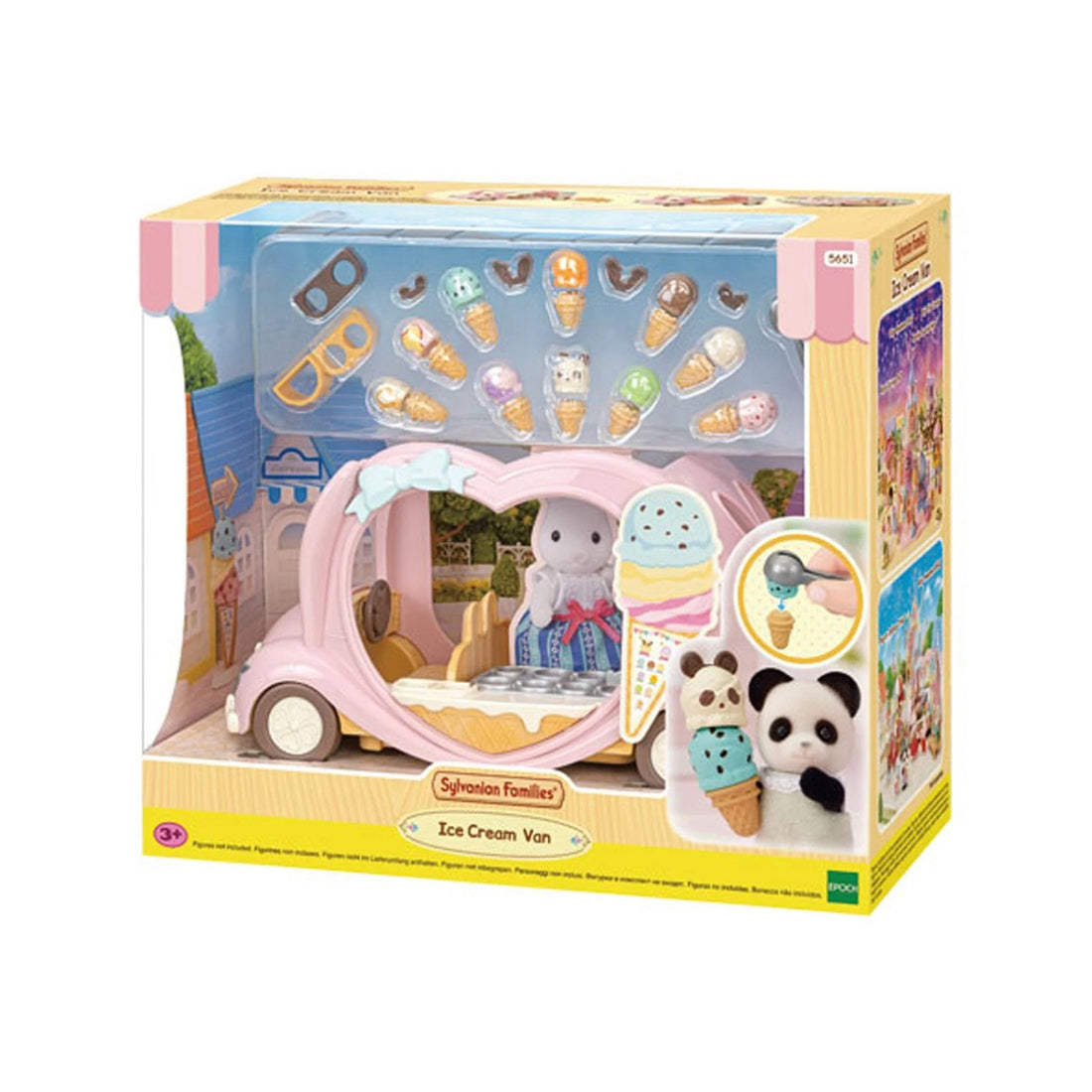 SylvanianFamilies森贝儿家族|Ice Cream Van- Dollhouse Playset冰淇淋车套装玩具/过家家5651