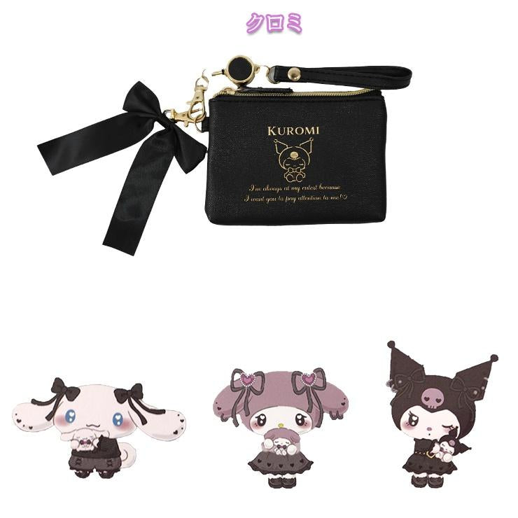 Sanrio|角色蝴蝶结皮质感pass pouch/卡包零钱包|约13*8.5*2cm