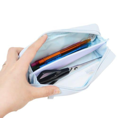 Sanrio|角色皮质感立体收纳包/化妆包/笔袋|約W185×H75×D50mm