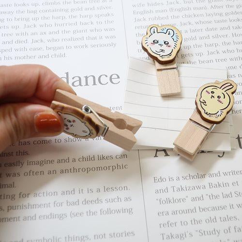 Chiikawa 吉伊卡哇|吉伊木质感小夹子|約45x25x14mm(3個入)