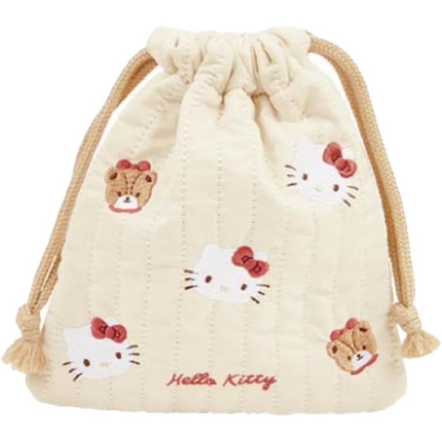 Sanrio|角色刺绣厚实巾着包/束口袋/防水内里|约17*20cm