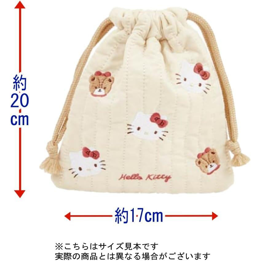 Sanrio|角色刺绣厚实巾着包/束口袋/防水内里|约17*20cm