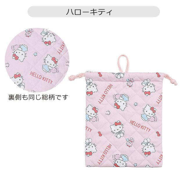 Sanrio|Quilted Drawstring Bag|W20xH24.5cm approx.