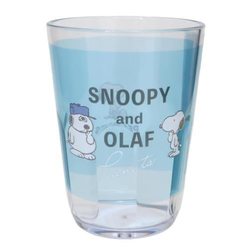 Snoopy|snoopy and olaf 卡通透明耐热树脂杯|370ml