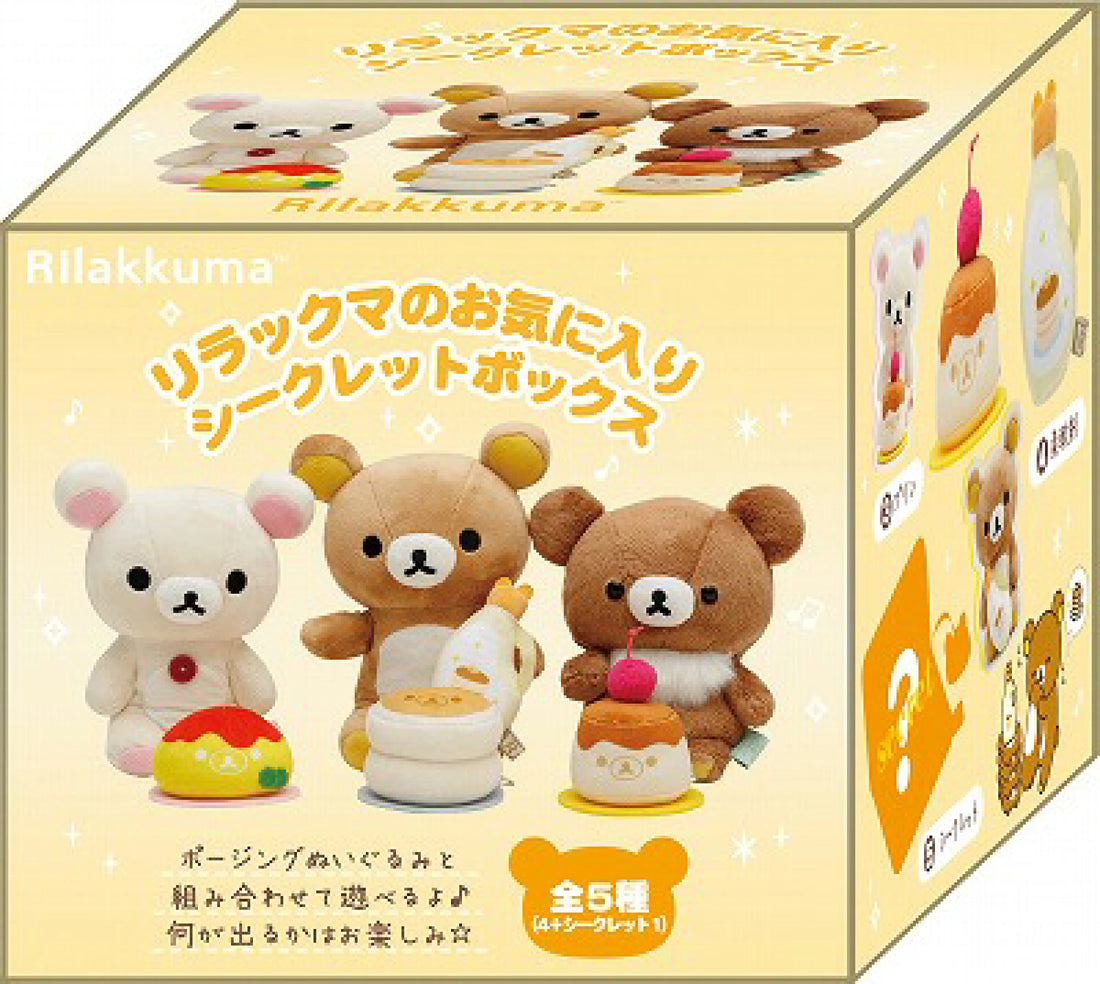 Rilakkuma轻松熊|美食节可爱小公仔盲盒/共5种|1盒|箱約80×90×80mm