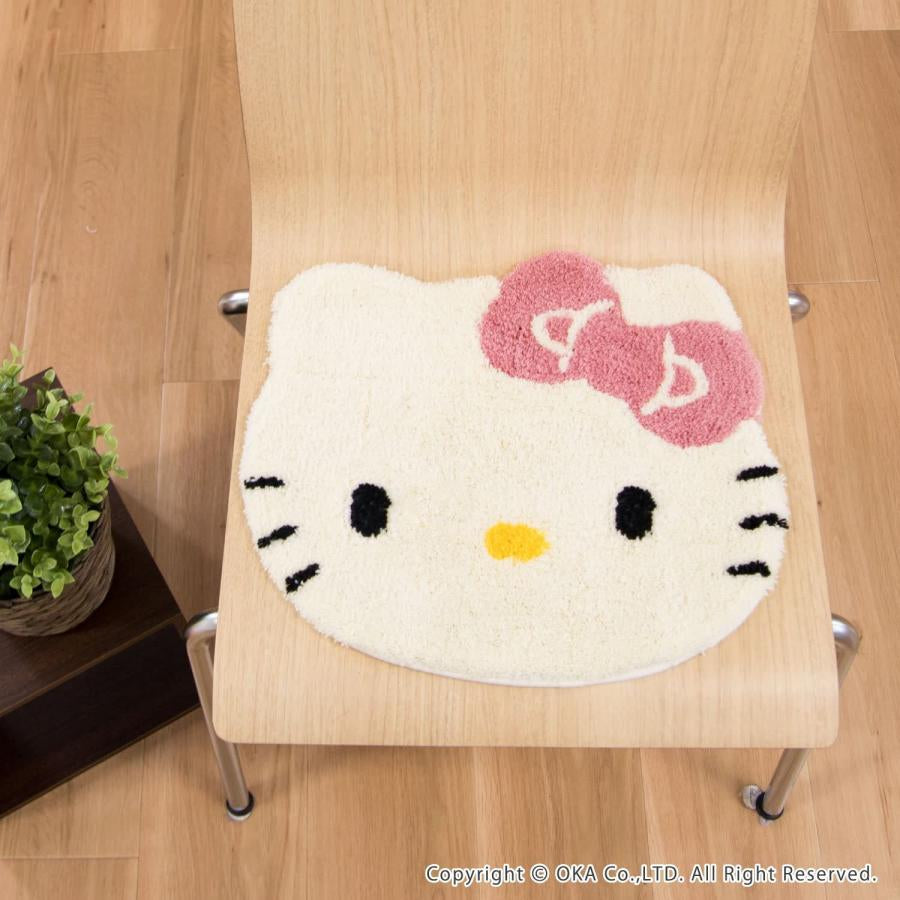 Sanrio|立体钩花角色大头毛绒地毯/毯子|約32cm×36cm