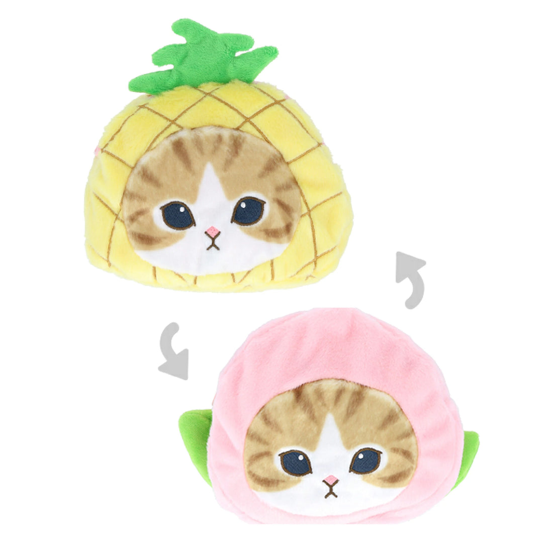 Mofusand|双面不同图案厚质感化妆包/收纳包/同时拥有两种包|約W220×H160×D50mm