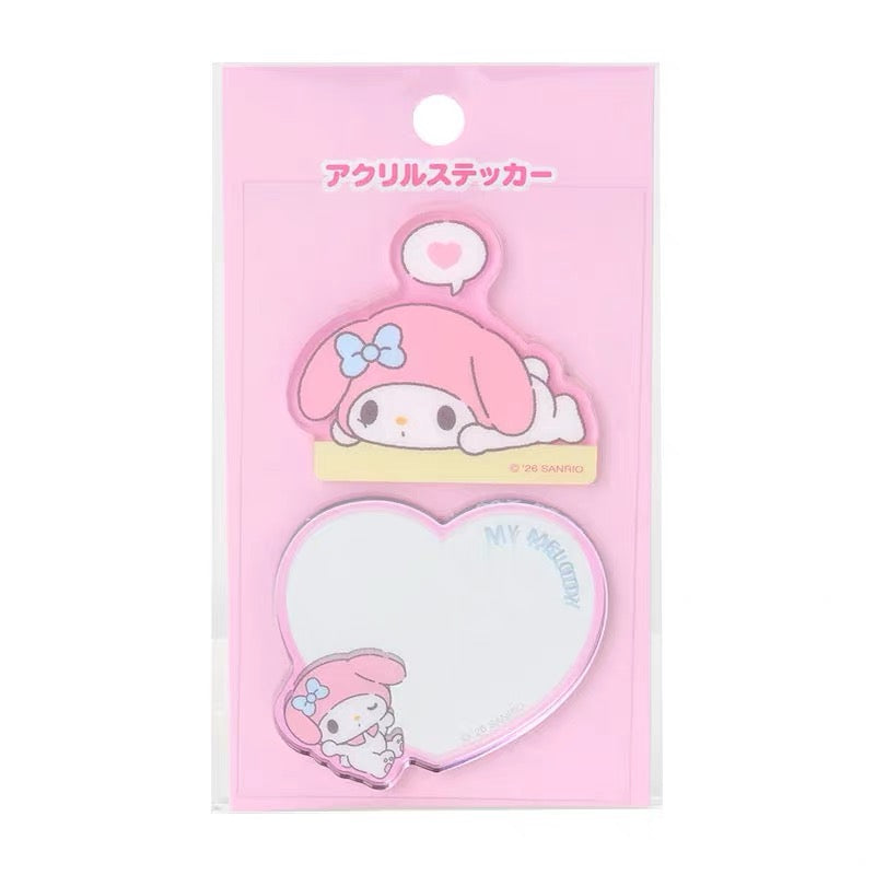 Sanrio|Acrylic Sticker Set|
4.8×0.3×4.5cm approx.