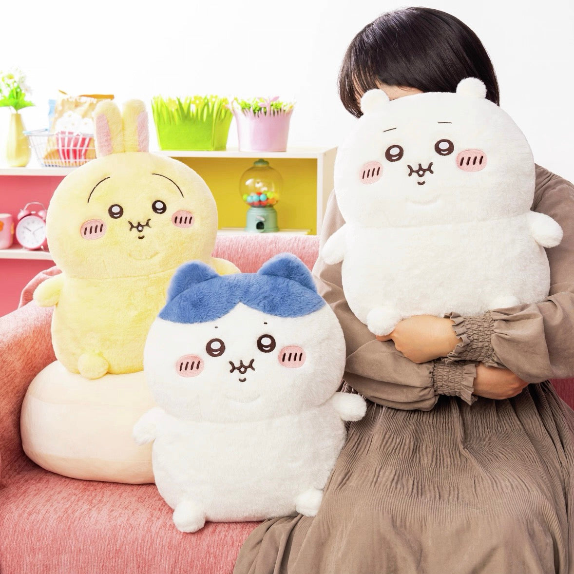 【limit 1】chiikawa|Weighted! Chubby Cuddly Plush Dolls/Plush Toy|H360×W360×D280mm approx.