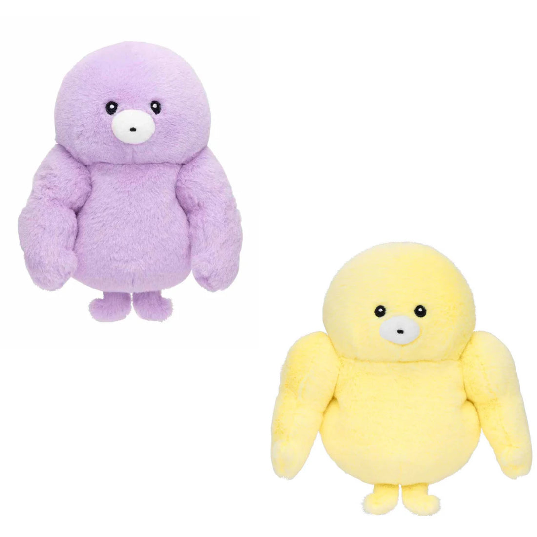 Nagano自嘲熊|Characters Strong Nakama Fluffy Plush强壮肌肉迷你毛茸茸玩偶摆件/公仔/内有骨架和沙袋可摆造型|約H150×W130×D70mm