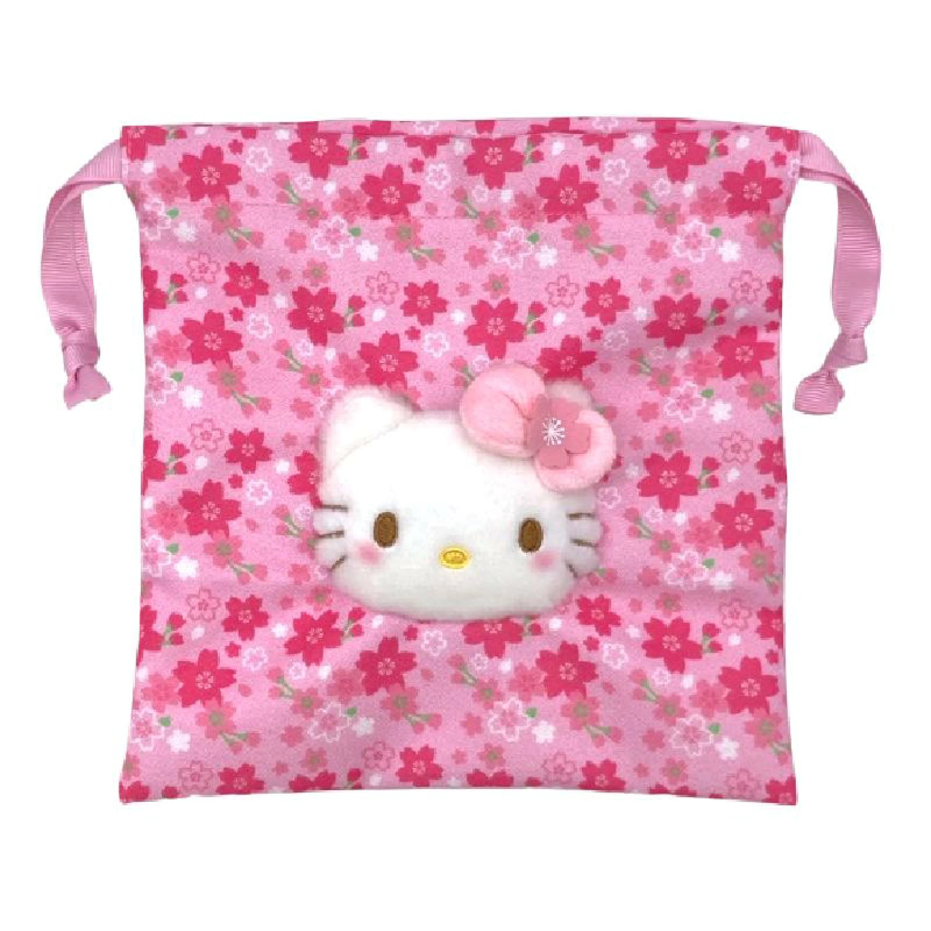 Sanrio|Sakura Kimono Drawstring Pouch|H18×W18×D3cm approx.
