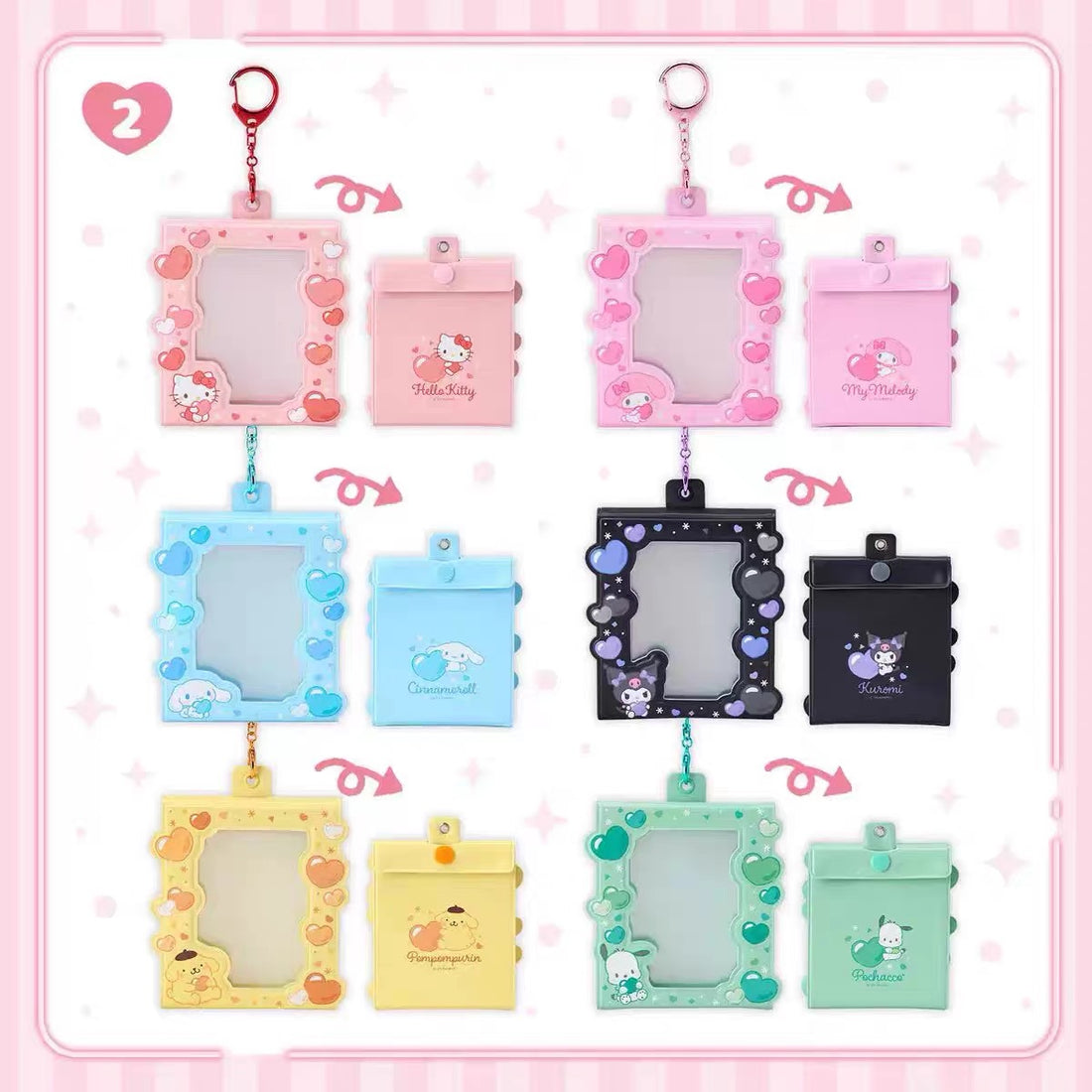 Sanrio|Enjoy Idol Accordion Card Holder|10×1.3×10.8cm approx.