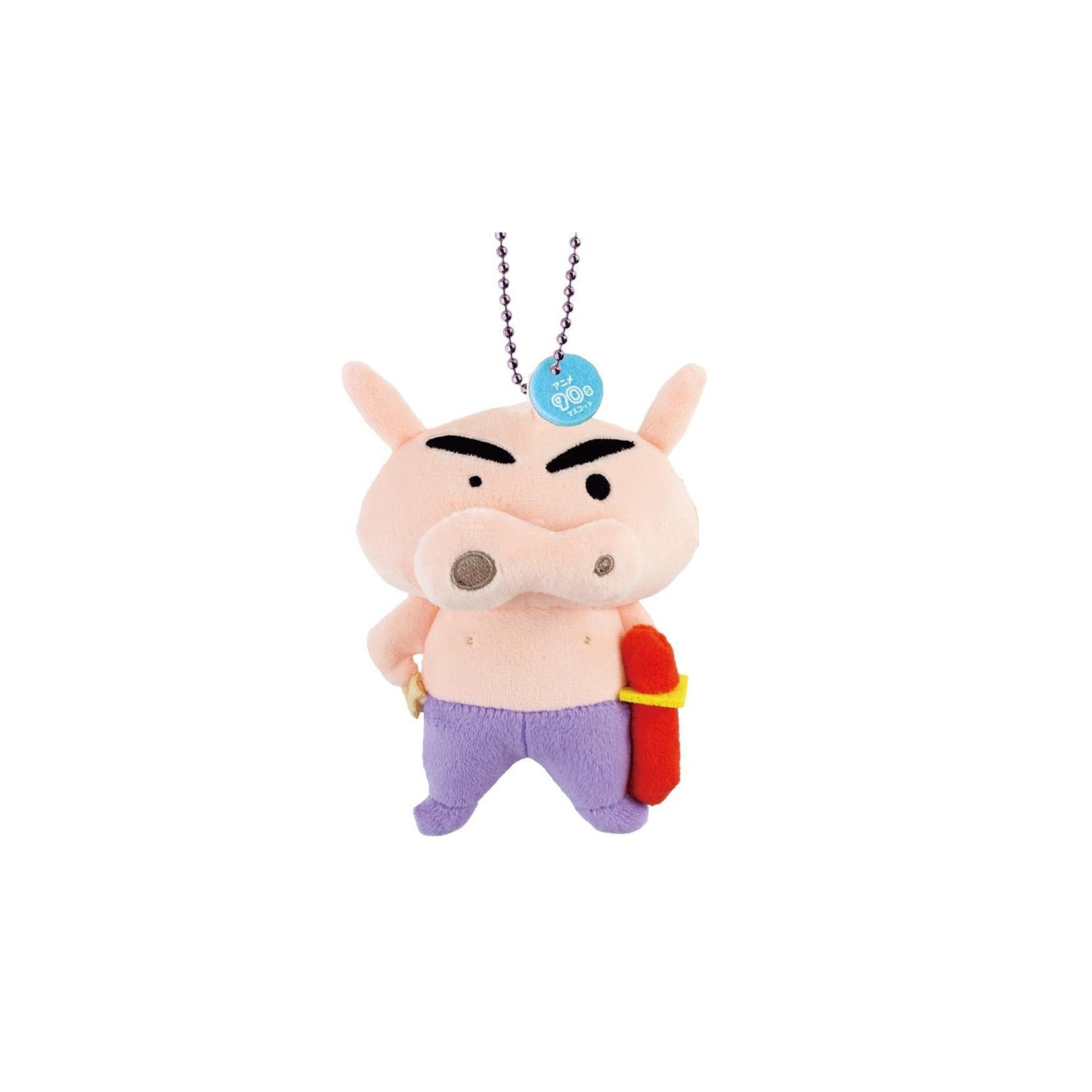 Crayon shin-chan|90s Plush Mascot Mascot Holder /Plush Keychain| 6.3 x 9.5 x 13.9cm approx.