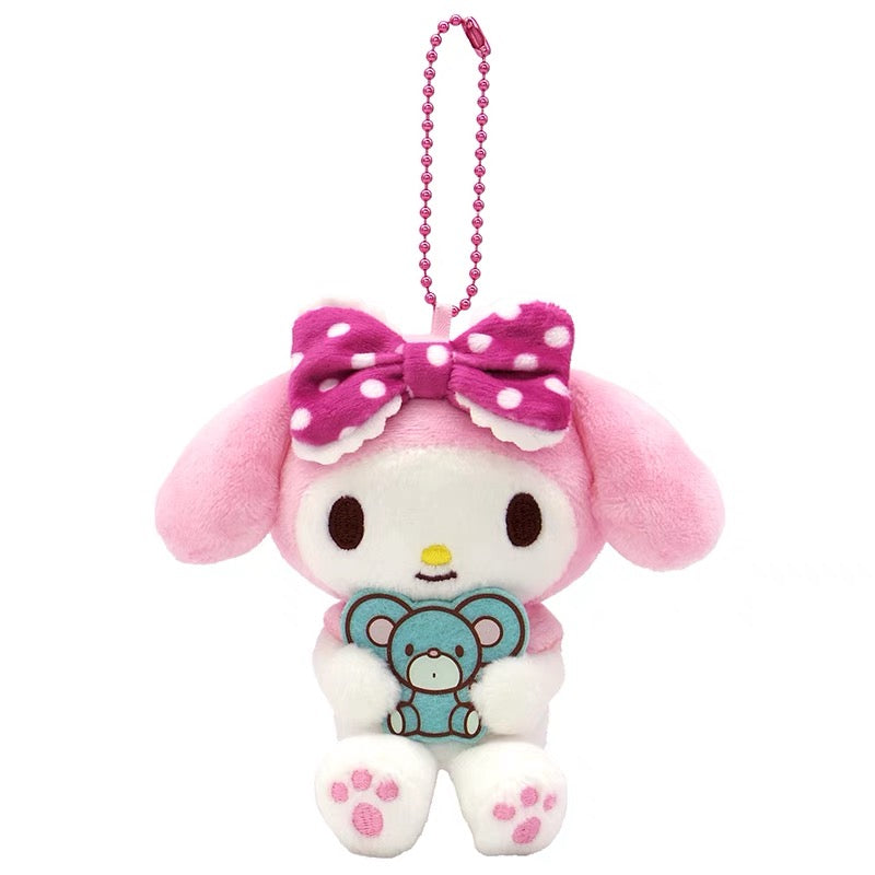 Sanrio|My Melody 50th Anniversary Mascot Holder /Plush Keychain|H11.5 x W11 x D6cm approx.