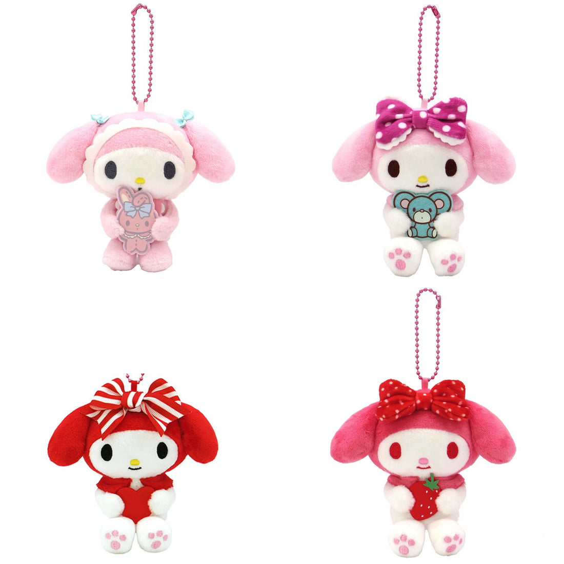 Sanrio|My Melody 50th Anniversary Mascot Holder /Plush Keychain|H11.5 x W11 x D6cm approx.