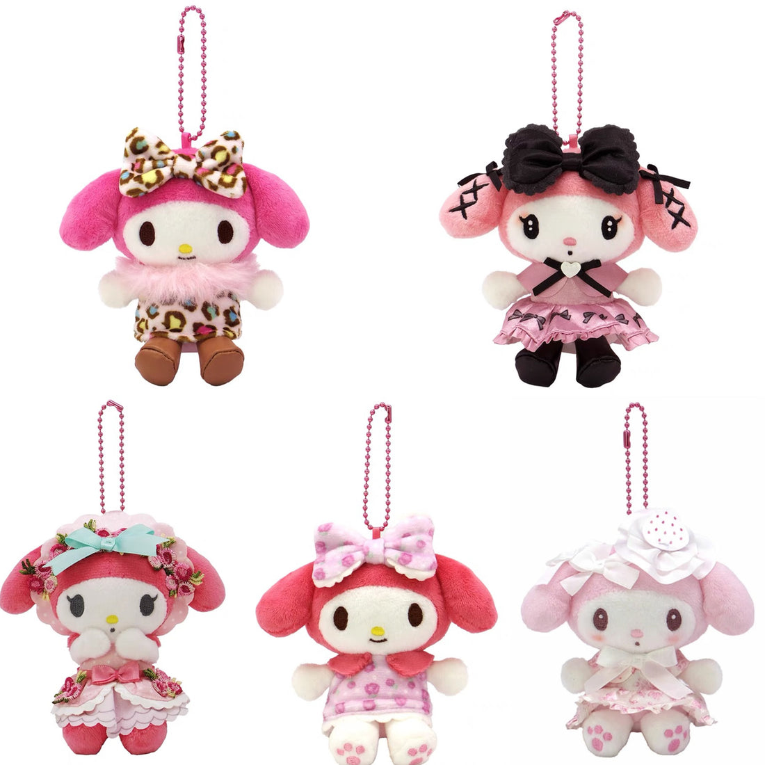 Sanrio|My Melody 50th Anniversary Mascot Holder /Plush Keychain|H11.5 x W11 x D6cm approx.✔️