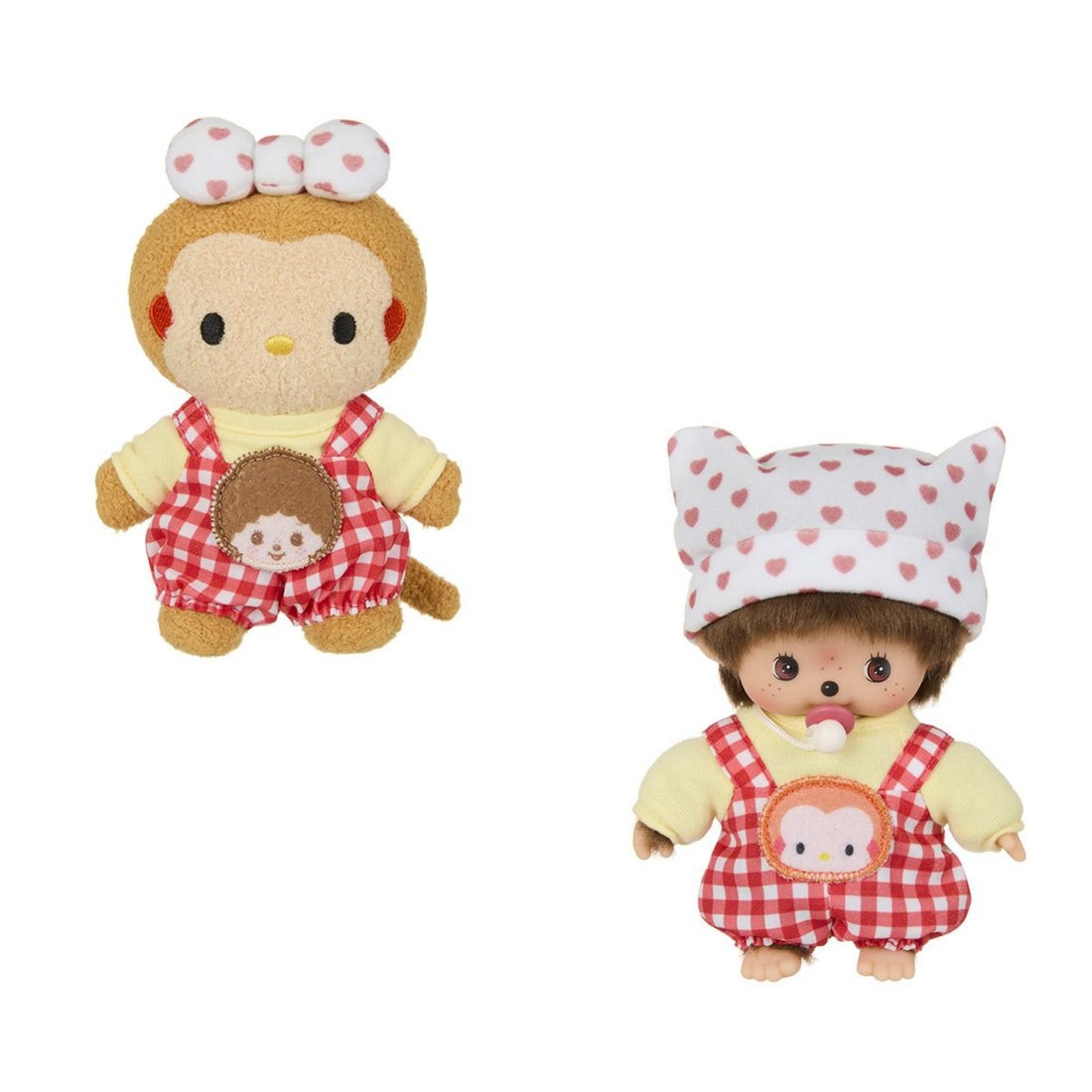 Monchhichi|Monchhichi x Hello Kitty Plush Dolls|H15 x W10 x D6.5cm approx.