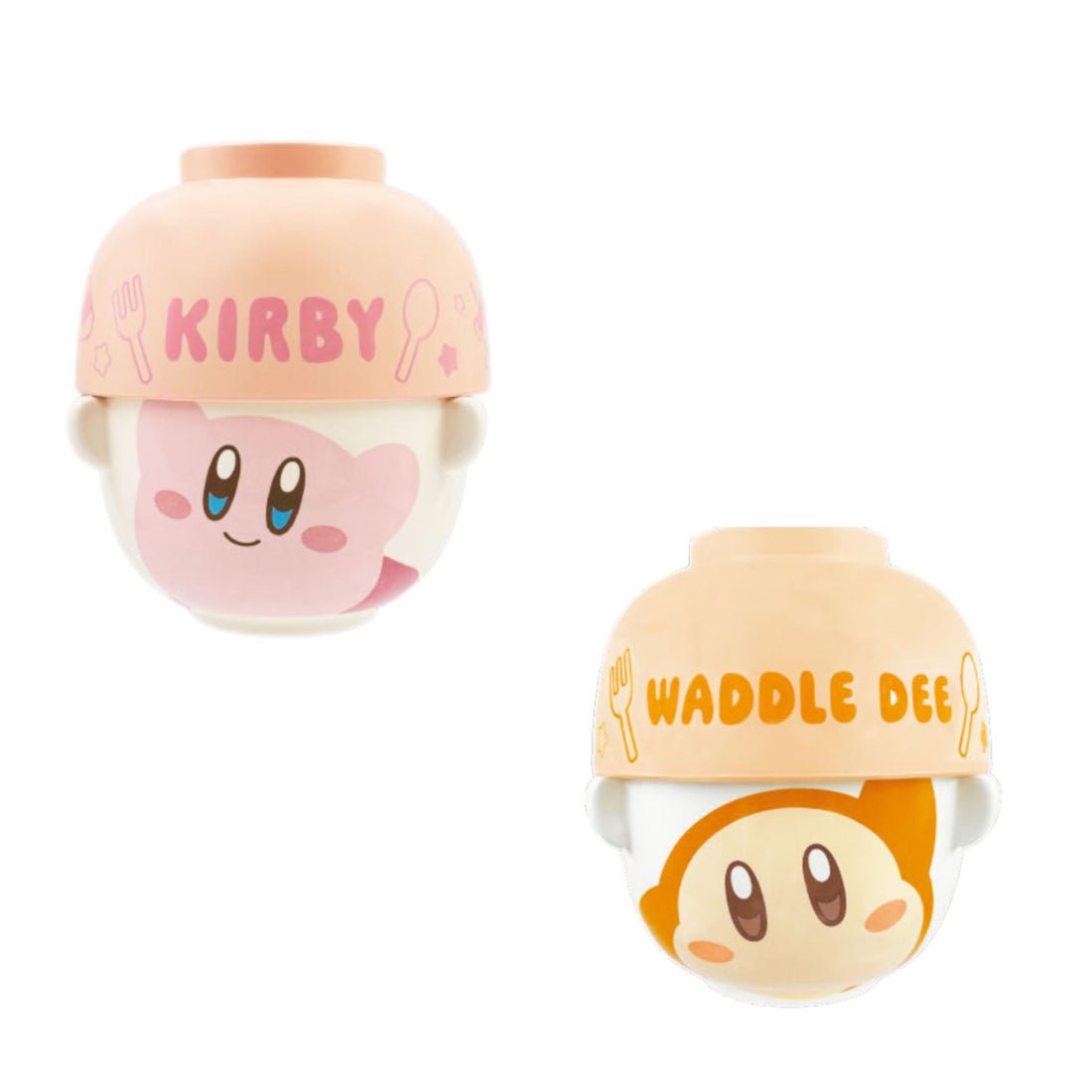 Kirby|Ceramic Tea Bowl & Melamine Soup Bowl Set|Φ90×62mm approx.