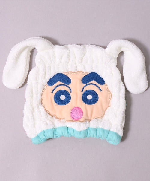 Crayon shin-chan|Water-absorbing, quick-drying towel cap| 17 x 23 cm approx.