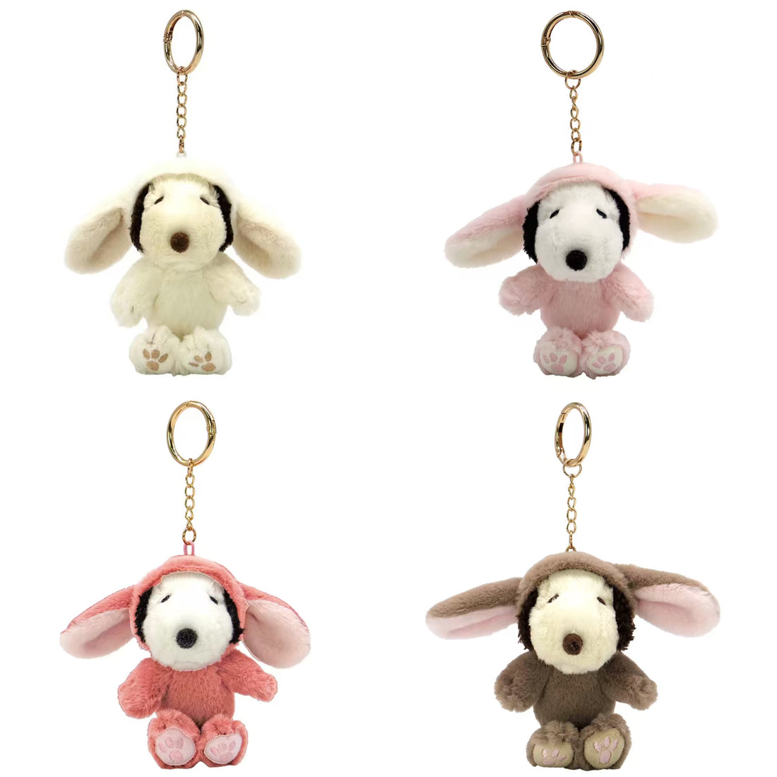 Snoopy|Peanuts Lop-Eared Bunny Series Mascot Holder /Plush Keychain|120x120x75mm approx.