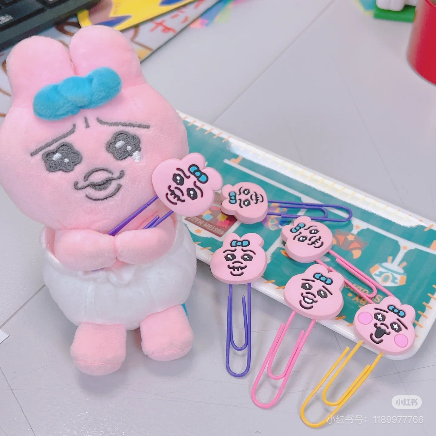 Opanchu usagi|大头内裤兔表情回形针一对