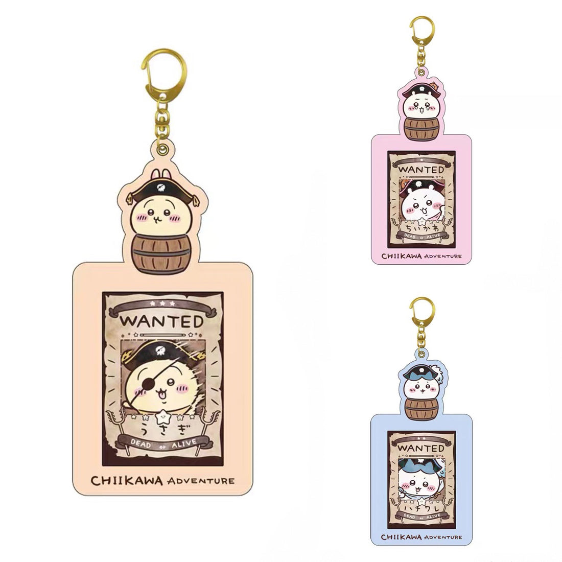 Chiikawa 吉伊卡哇|台场冒险王系列悬赏通缉令卡套钥匙扣/挂件