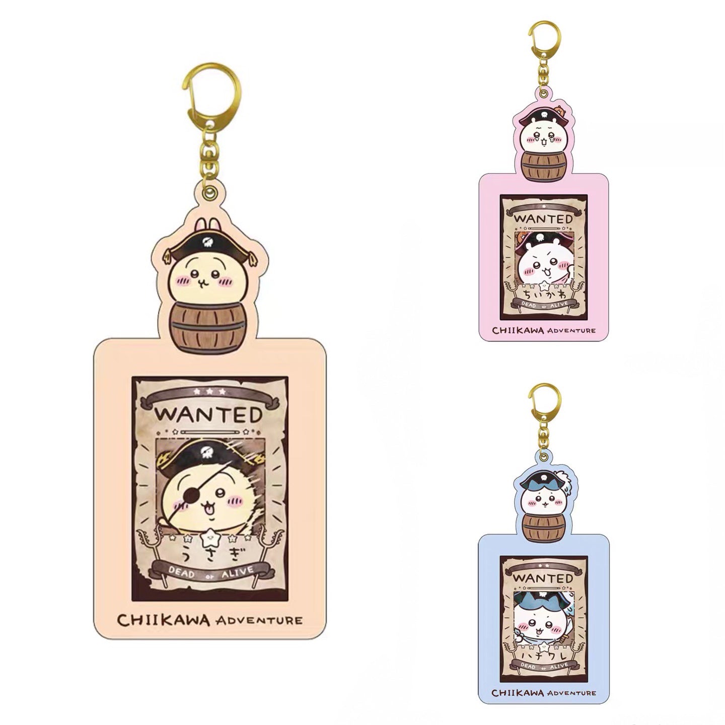 Chiikawa 吉伊卡哇|台场冒险王系列悬赏通缉令卡套钥匙扣/挂件