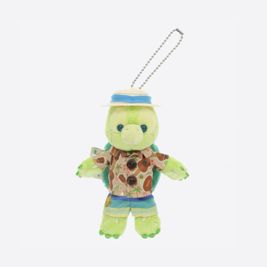 Disney迪士尼 |东迪夏日限定夏威夷草帽衬衫站姿Olu小龟毛绒挂件/包挂/胸针