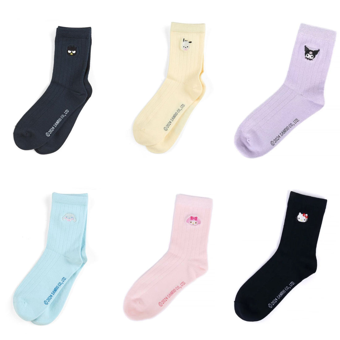 Sanrio|Embroidery Socks|22-24cm approx.