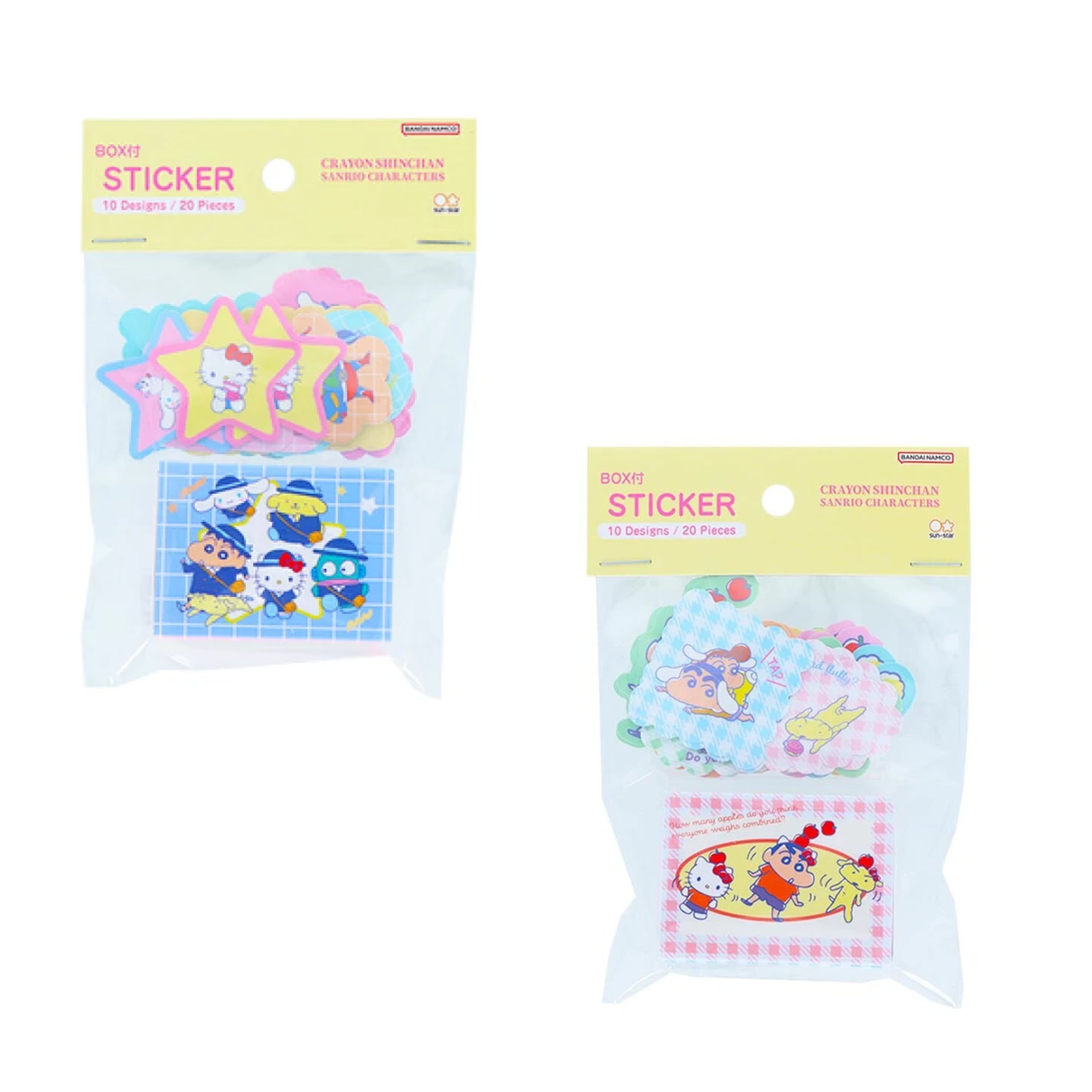 Crayon shin-chan|Sanrio × Crayon Shinchan Boxed Flake Sticker|20 sheets