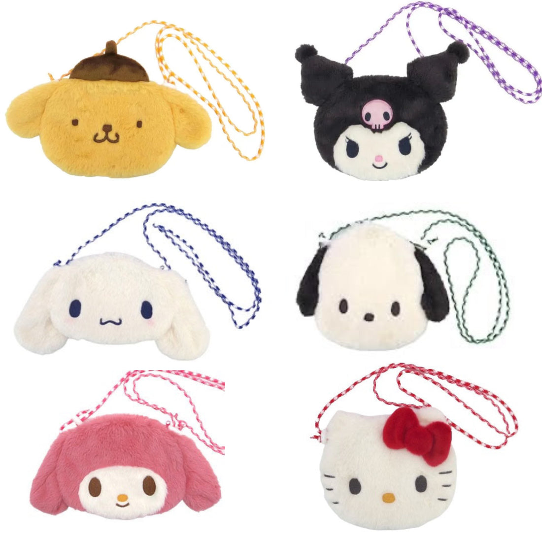 Sanrio|Fluffy Face Pochette Shoulder Bag|285×175×20mm approx.