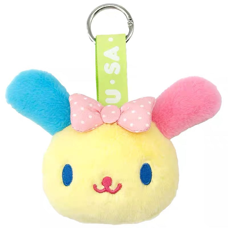 Sanrio|Characters Face Tag Usahana Mascot Holder /Plush Keychain|4.0 x 13.0 x 15.0cm approx.