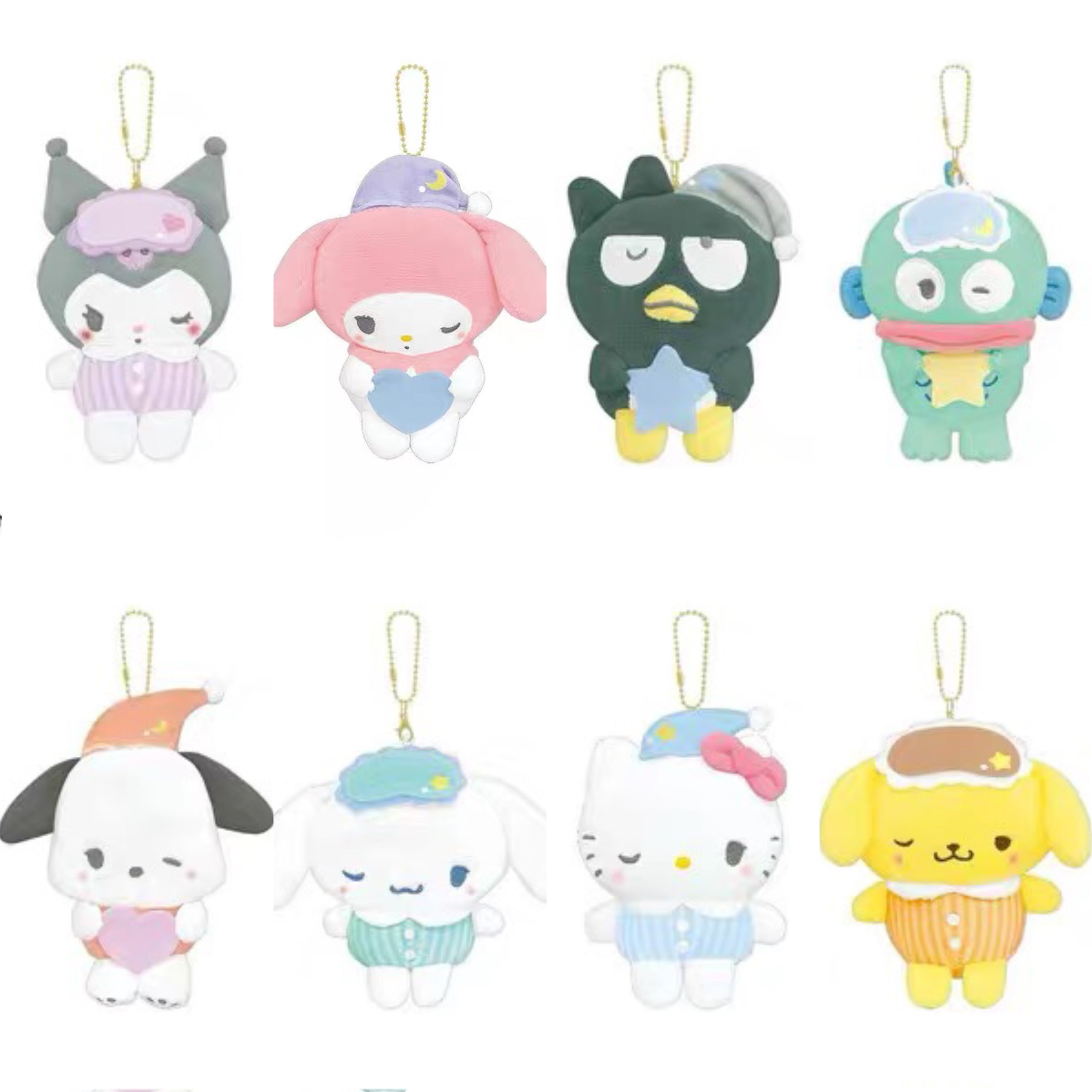 Sanrio|Crux pajamas Mascot Holder /Plush Keychain|190x160x70mm approx.