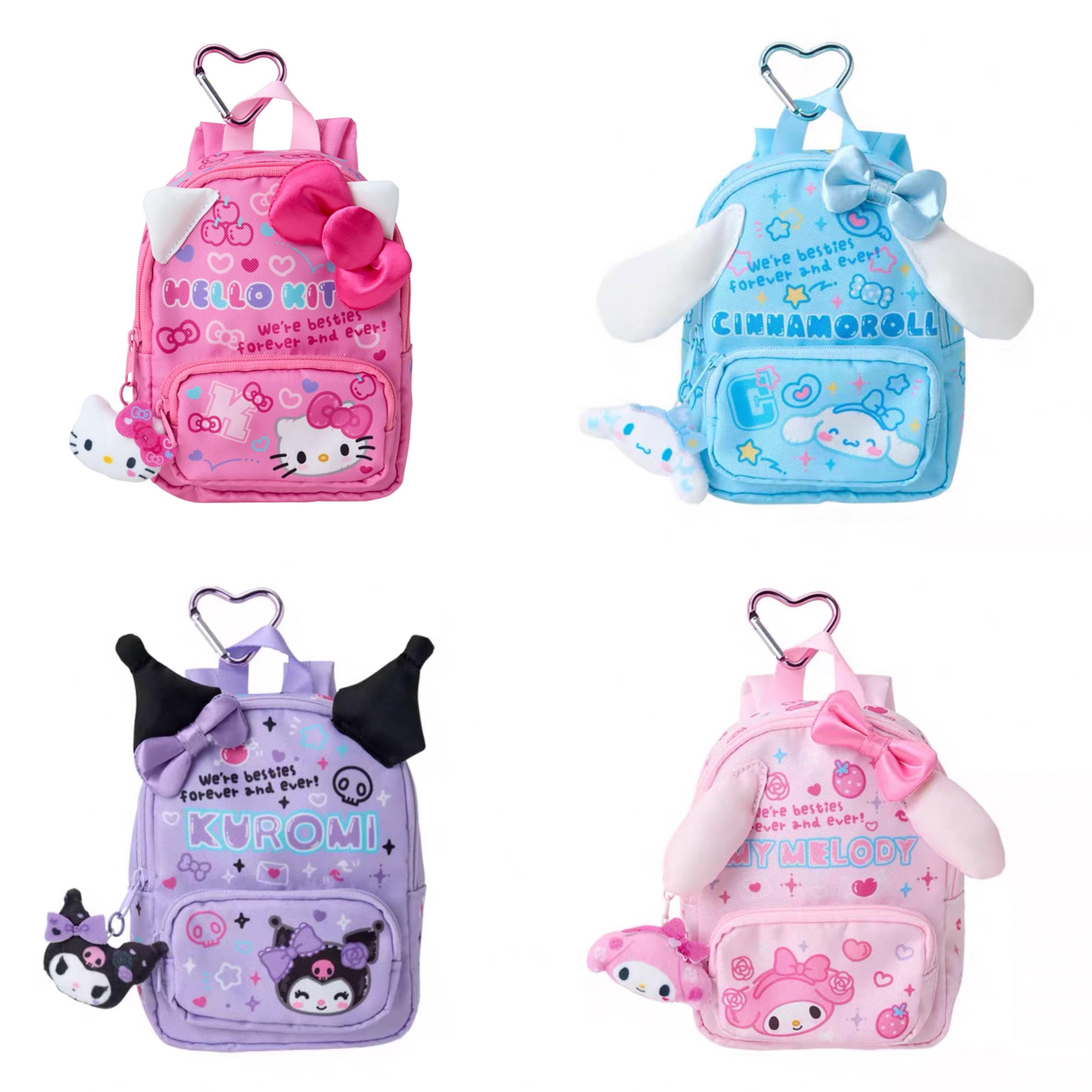 Sanrio|Academy Sparkle Festival Backpack-Shaped Pouch|18.6 x 18.2 x 8.0cm approx.