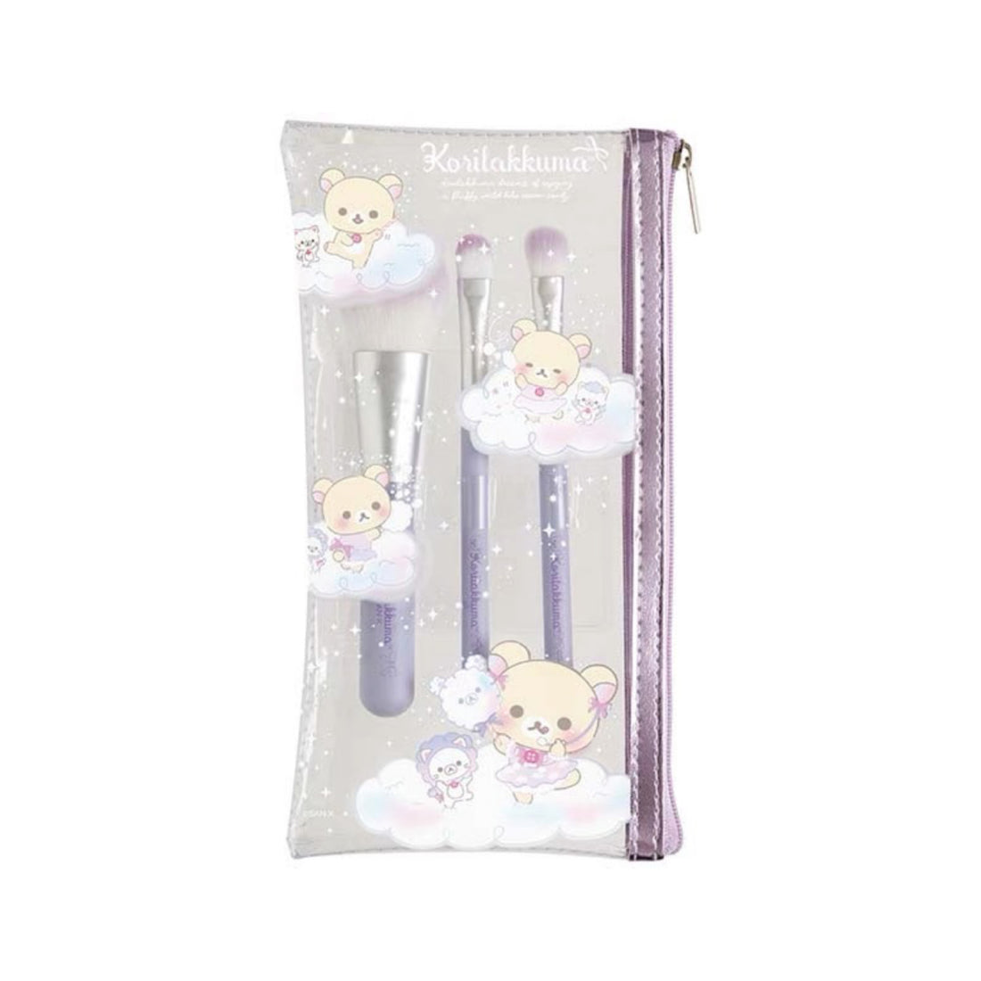 Rilakkuma轻松熊|天空白云棉花糖系列化妆刷套装|約200×100mm