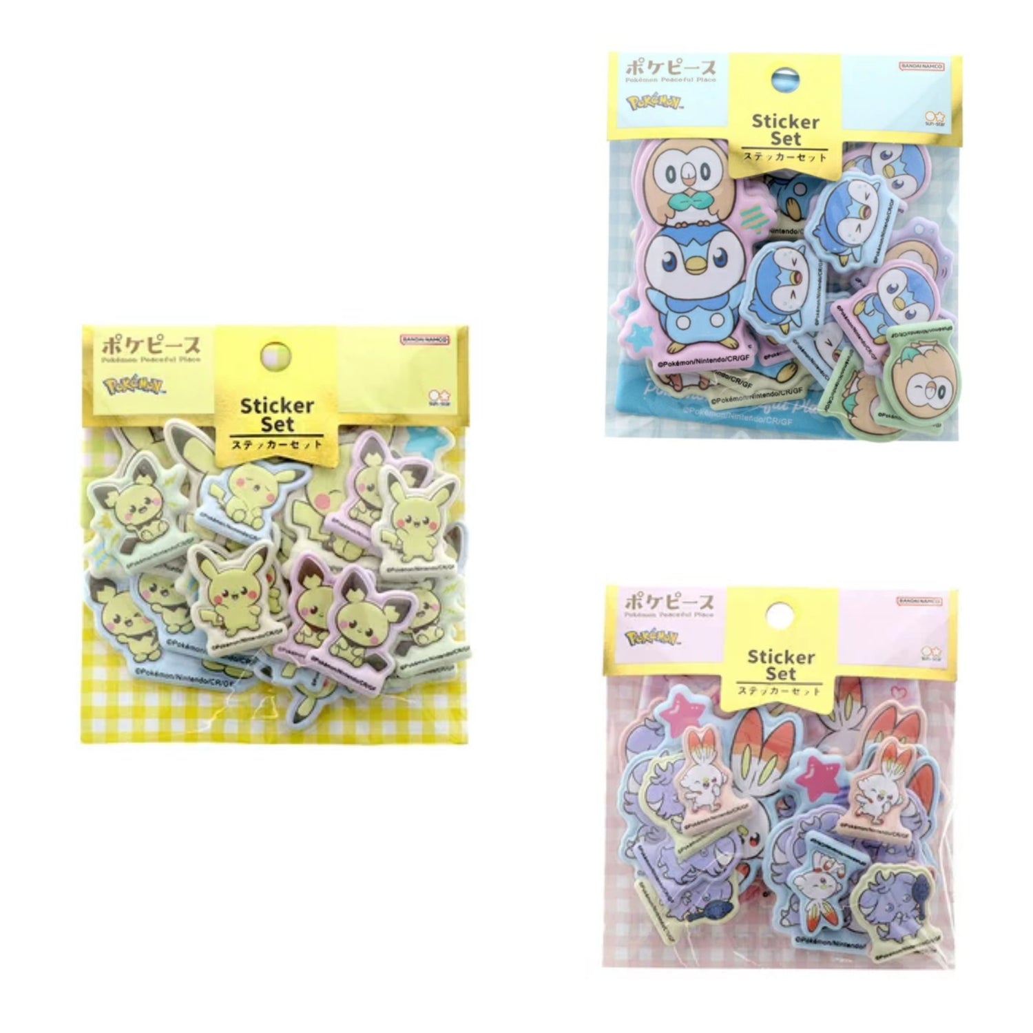 Pikachu|Flake Sticker Set|21 piece