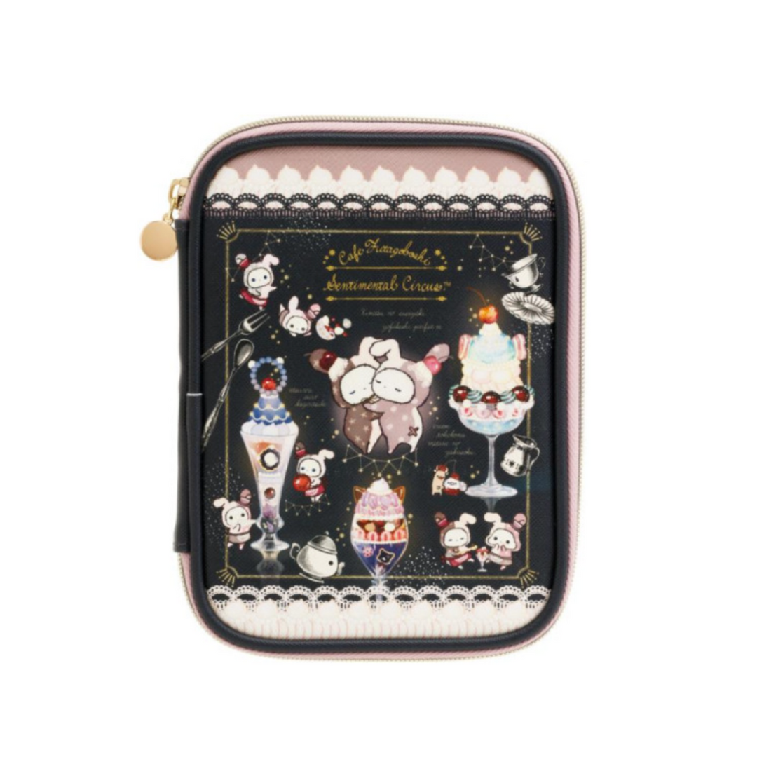 Sentimental Circus忧伤马戏团|San-X Multi Pouch / Late Night Parfait and Stardust Tears Drain Cherries深夜樱桃蛋糕星尘泪收纳包/卡包|約195×145×20mm
