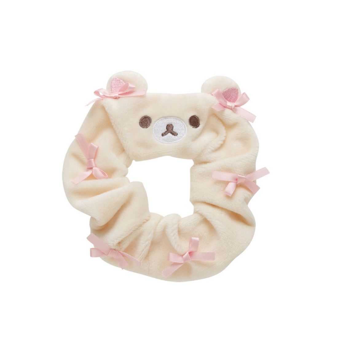 Rilakkuma轻松熊|Korilakkuma Osora no Kururin Wataame Scrunchie天空棉花糖系列可爱毛绒肥肠圈/发圈/发绳|约 130 x 130mm