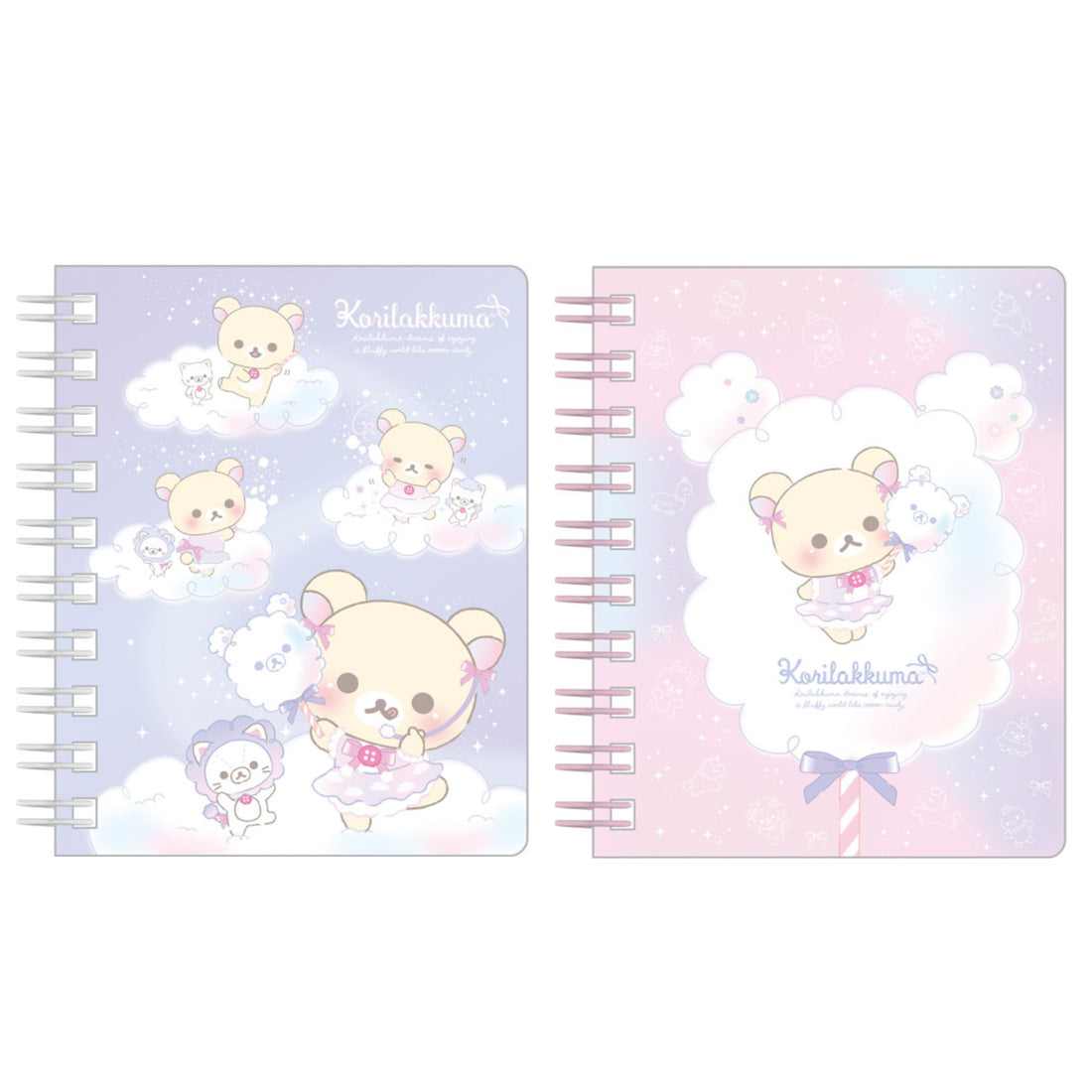 Rilakkuma轻松熊| Korilakkuma Osora no Kururin Wataame SP Memo天空白云棉花糖系列双环笔记本/手账本|约100 x 80mm/120页