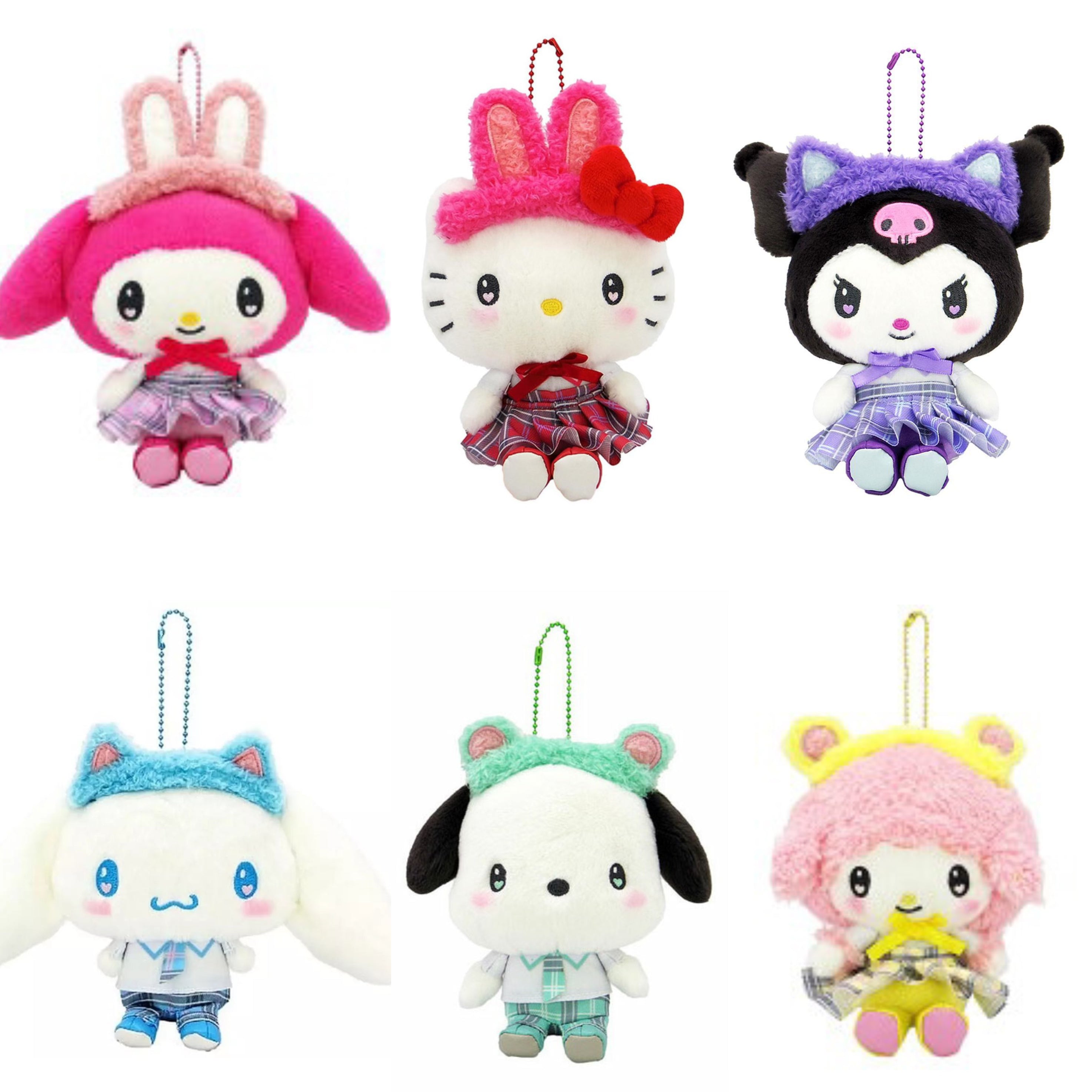 Sanrio|Animal School Mascot Holder /Plush Keychain|18×12×9cm approx.
