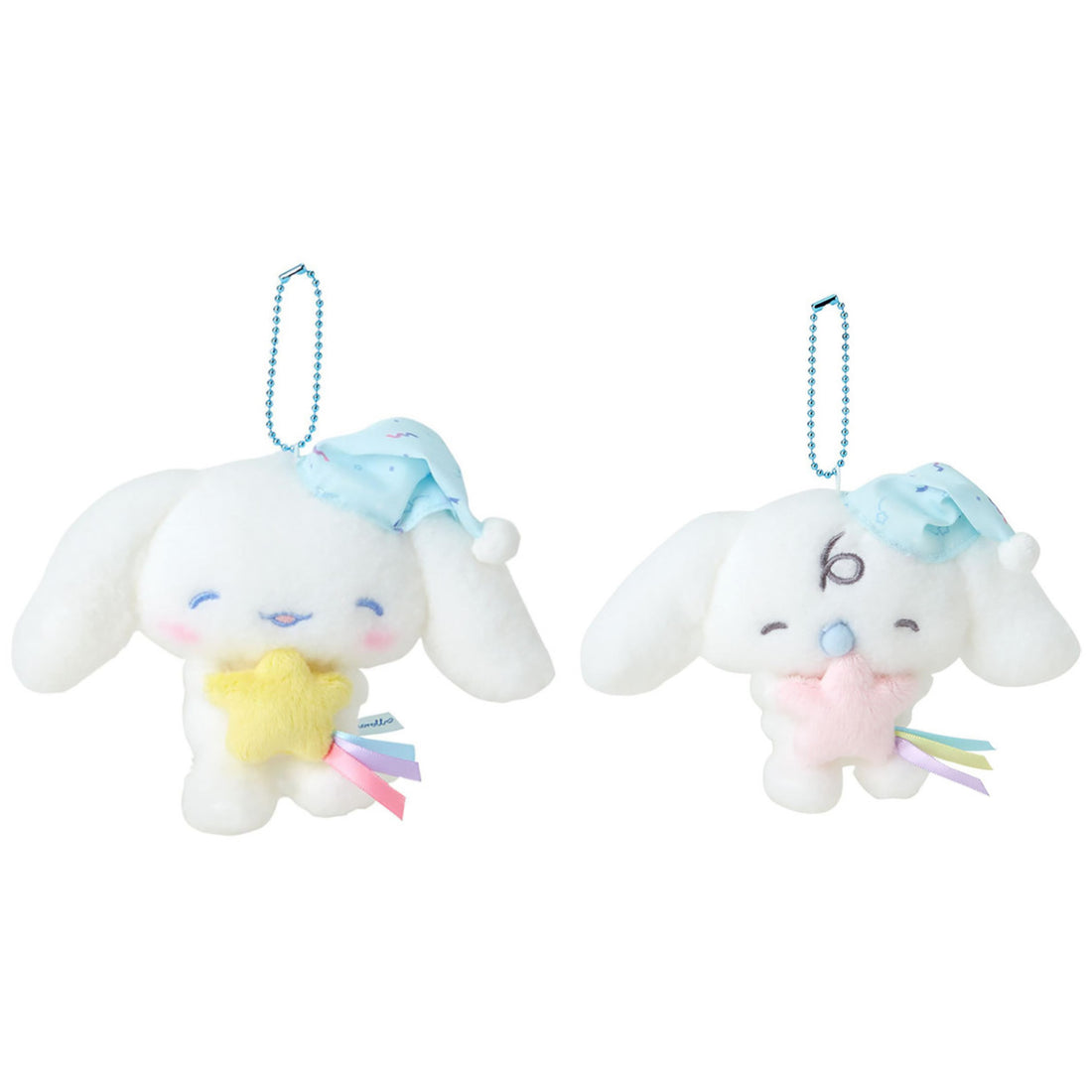 Sanrio三丽鸥| Cinnamoroll Milk/Sleepy Time / Sleepy Time玉桂狗甜梦系列困困大耳狗睡帽毛绒挂件|约15×6×10.5cm