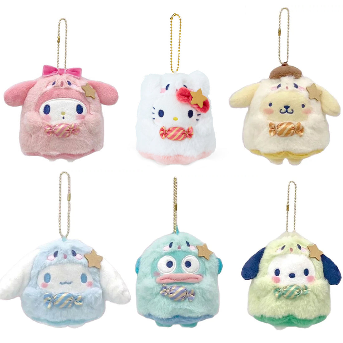 Sanrio三丽鸥|Mascot Holder /Candy Ghost Halloween万圣节糖果幽灵系列毛绒挂件/包挂|约 19.5×8.5×11cm